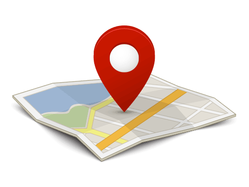 Map with pin icon